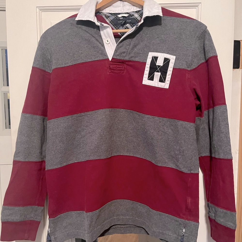 Tommy Hilfiger collared long sleeve polo shirt.